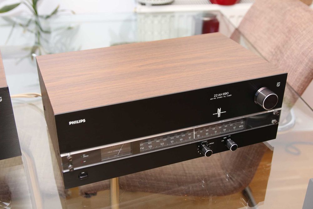Amplificator Philips AH 590 si Radio Philips AH 690 cutii de lemn