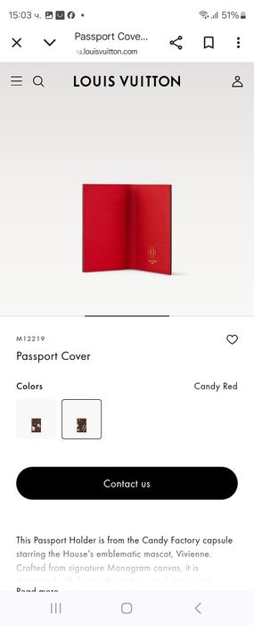 LOUIS VUTTON passport holder
