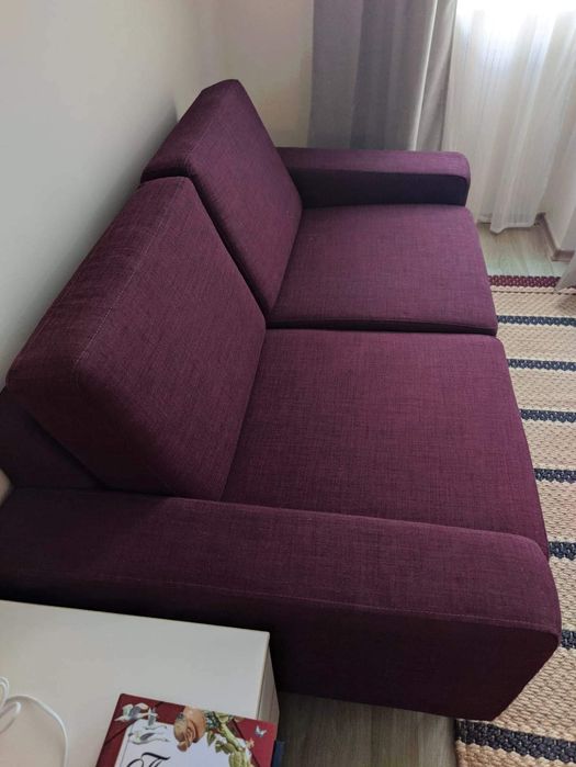 Двойка канапе, бордо + 3бр възглавници