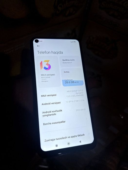Redmi NOT 9 sotiladi