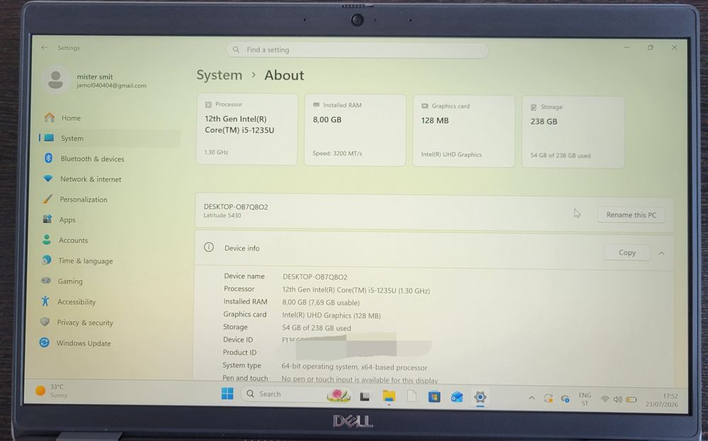 Notebook DELL 5440 I5-1235U