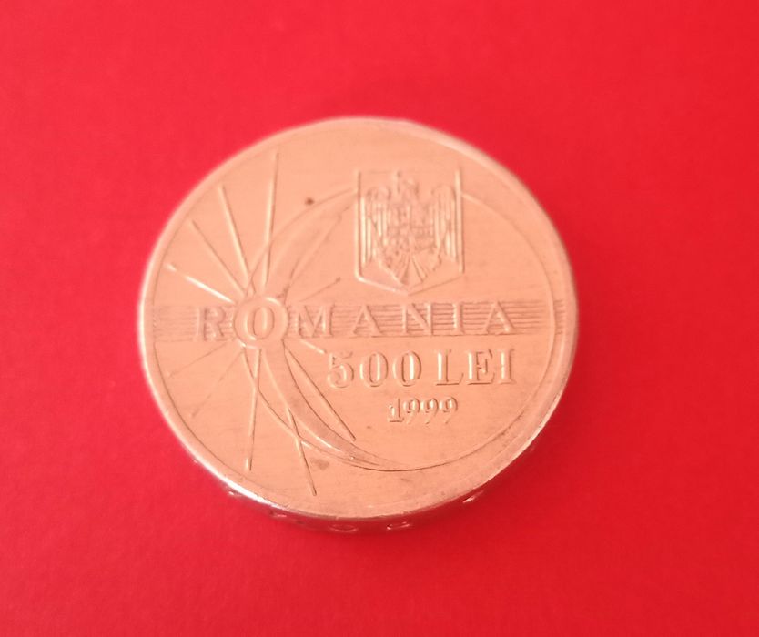 Moneda veche 500 Lei cu eclipsa din August 1999 !