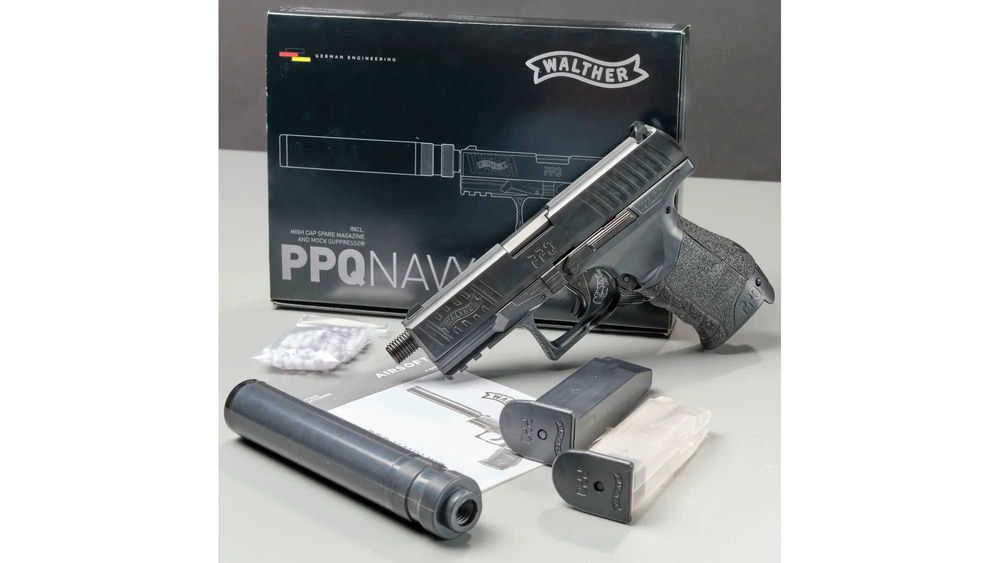 Pistol Airsoft WALTHER PPQ NAVY KIT Umarex,Cu Propulsie Arc/Manual,Nou