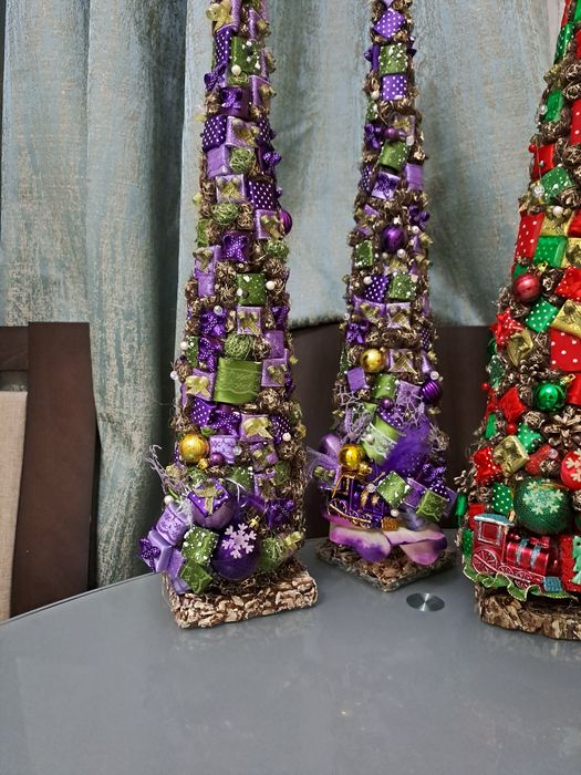 Ёлки декоративные ручной работы-  65см