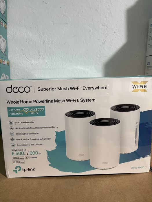 Sistem Wi-Fi Mesh TP-LINK DECO PX50(3-PACK) AX3000, OCAZIE