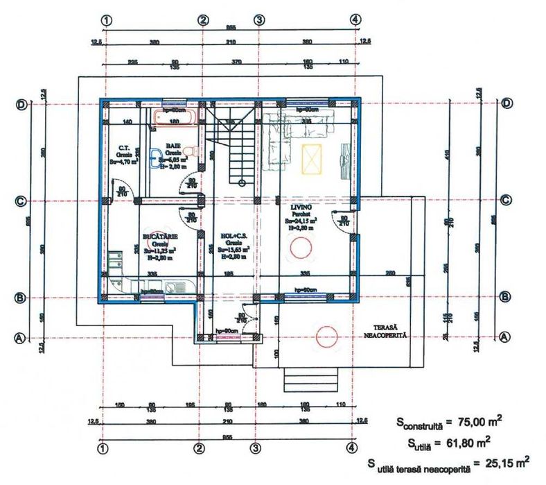 Casa parter cu Mansarda la 3km de Vaslui, strada asfaltata