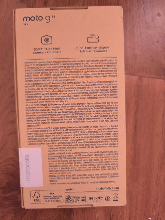 Motorola Moto G35, 5G 256 GB, 8 GB RAM. Grey