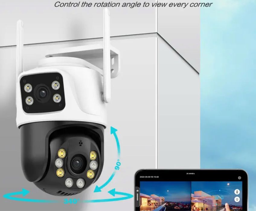 Camera supraveghere wifi lentile dubl  WIRELESS 8MP 4K  iCSee