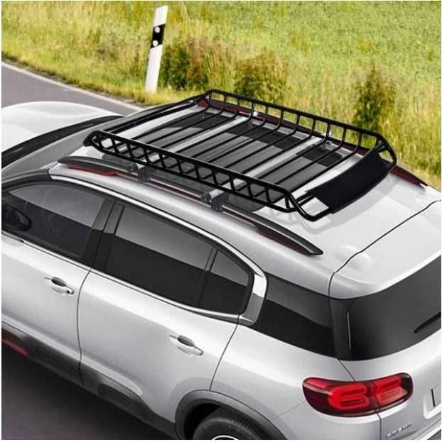 Portbagaj auto de plafon, metalic roof rack, oțel 160*101cm pe bare