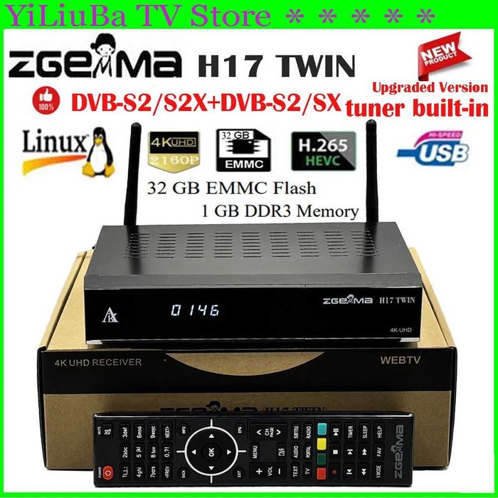 Спутнниковый тюнер ZGEMMA 2026 4K H.265 встроенный WIFI +Шаринг