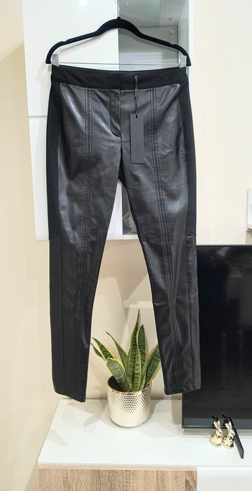 Дамски бежов широк летен панталон висока талия Junona Юнона топ бюстие