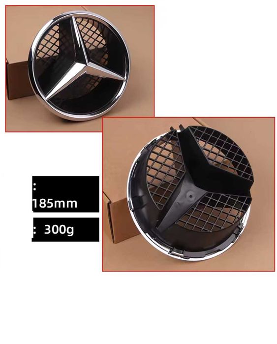 Емблема със Звезда за Предна Решетка на Mercedes W204 C Клас GLK G GLK