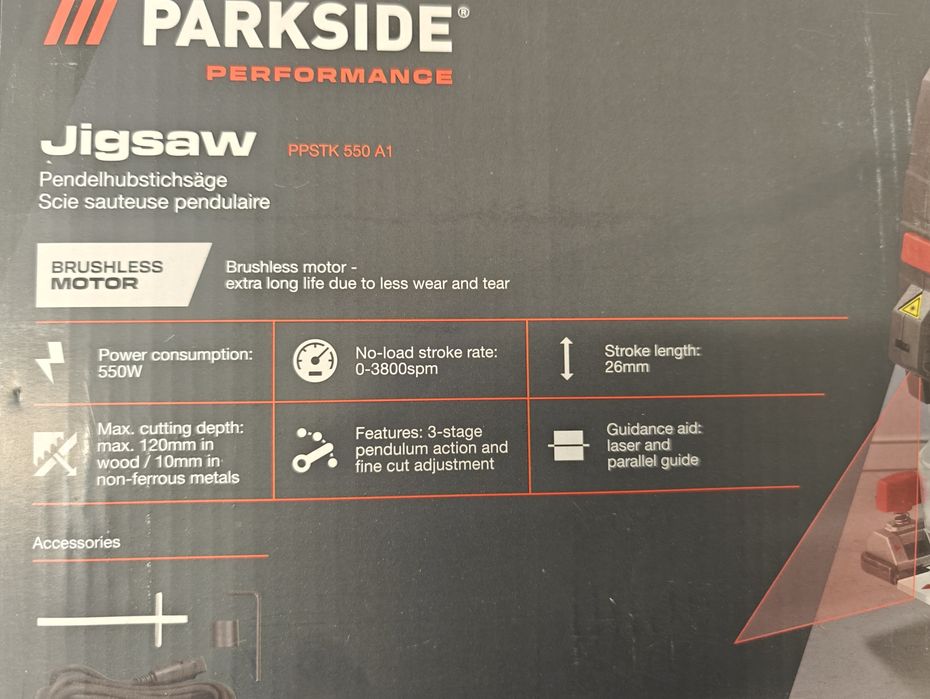 Fierăstrău pendular Parkside performance PPSTK 550 A1 șoricel  taiat