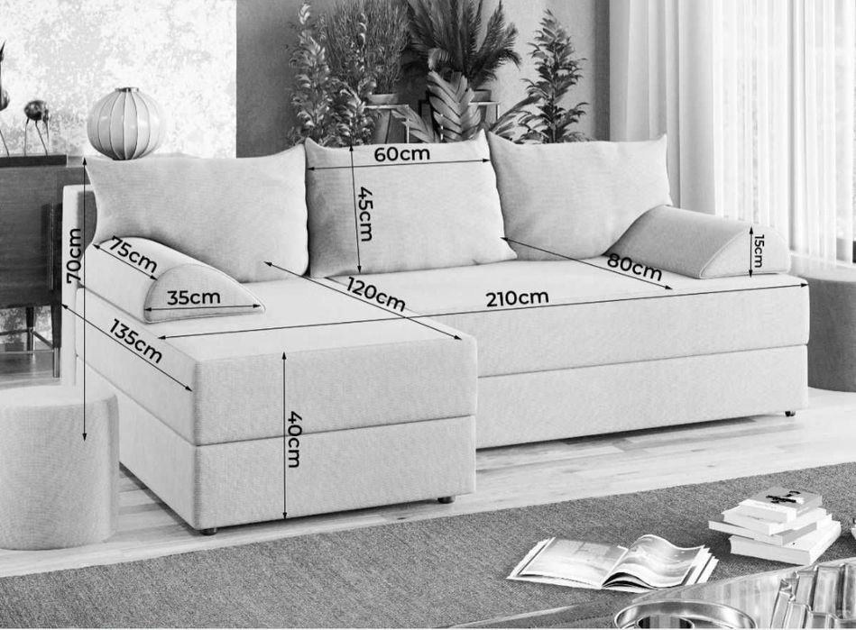 Coltar extensibil Mia Laguna 210×135