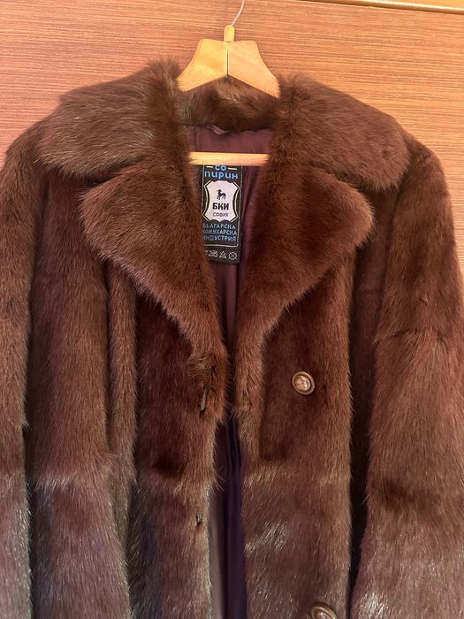 Класическо палто от естествена норка (визон) - отлично състояние