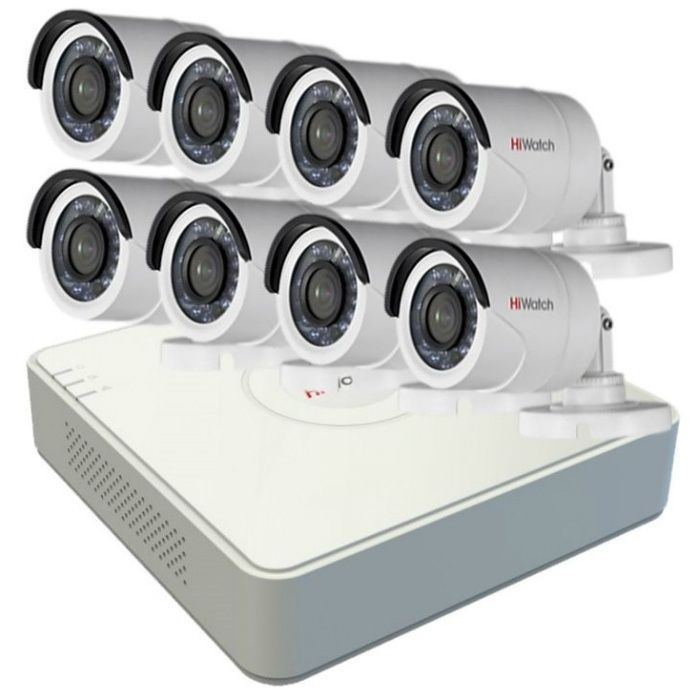 Камера AHD 8шт наблюдения Hikvision