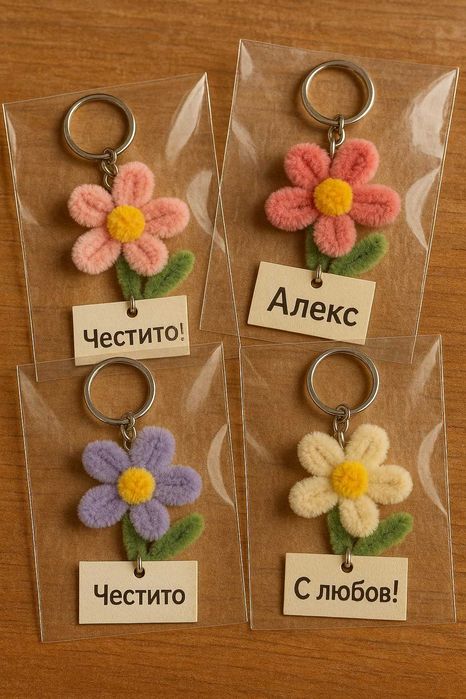 Ръчно плетени цветя