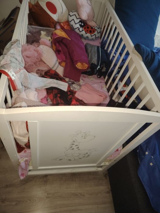 Pătuț copil cu saltea și lenjerie