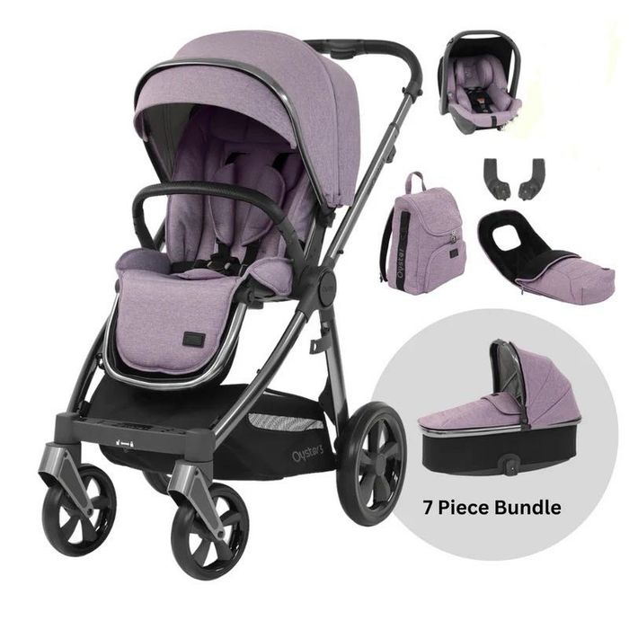 Oyster 3 Количка с два коша, кошница за кола и аксесоари Лавандула