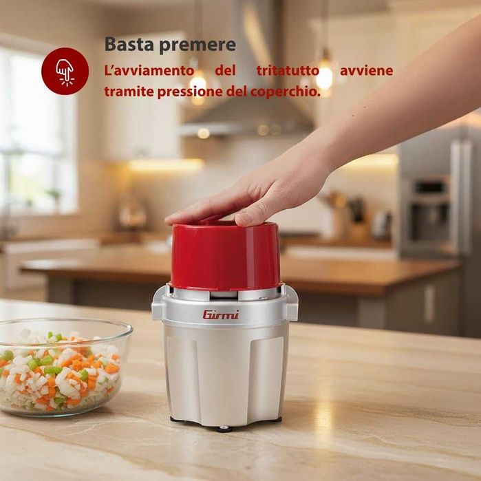 Блендер Girmi TR20 чопър 320W 0.25 литра, червен