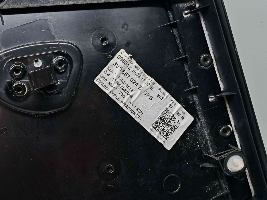 Tapiterie usa dreapta spate Skoda Superb III (3V3) [Fabr 2015-prezent