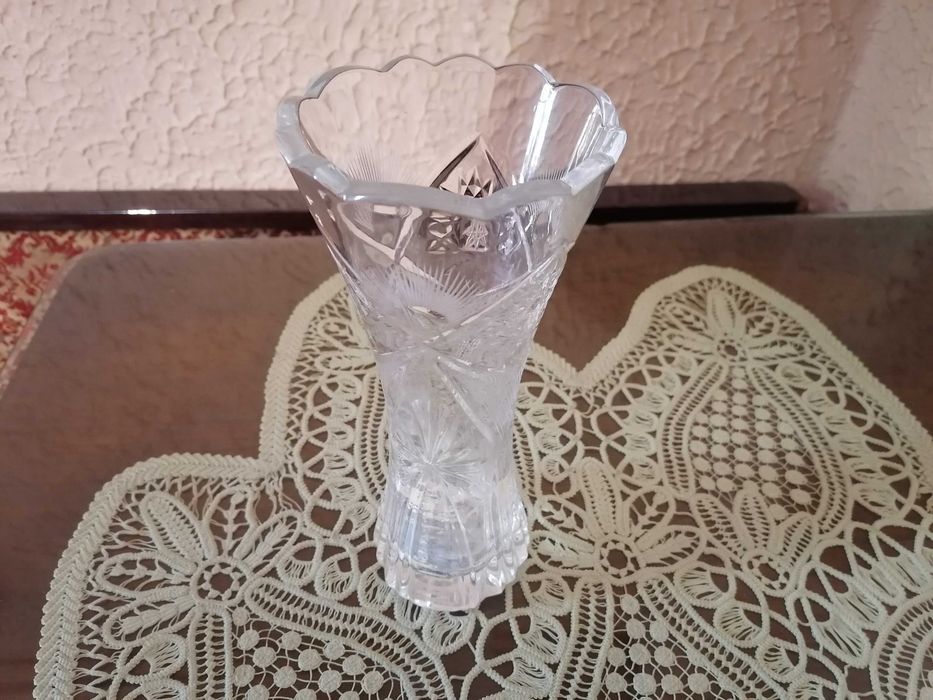 Obiecte din cristal rubin și alb made in RSR vintage