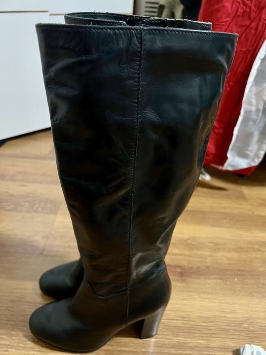 Cizme TAMARIS din piele, negre – mărimea 38