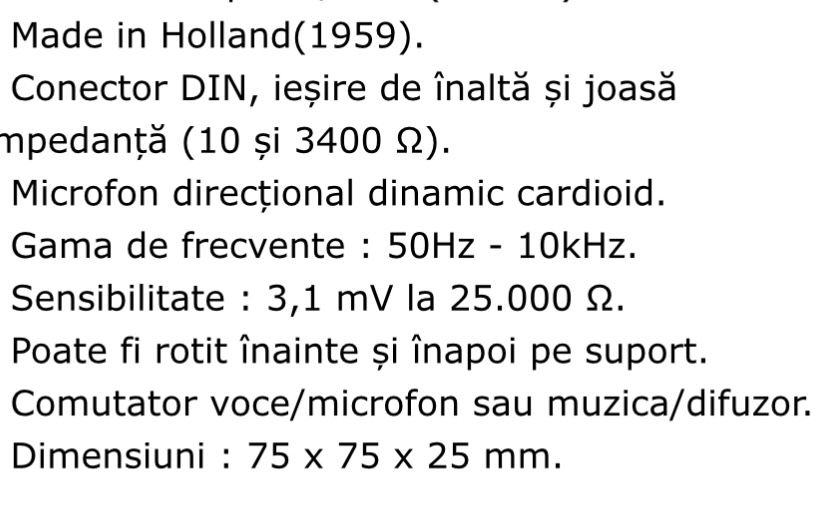 Microfon Philips , model EL3750/10