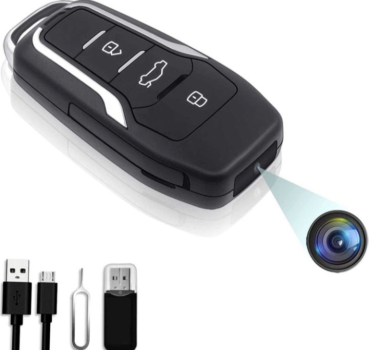 Скрита камера в ключ за автомобил с нощно виждане FULL HD /SK055/