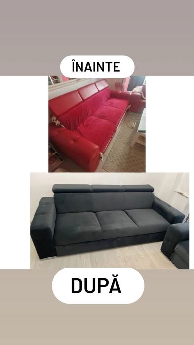 Retapițare canapele,colțare, paturi etc
