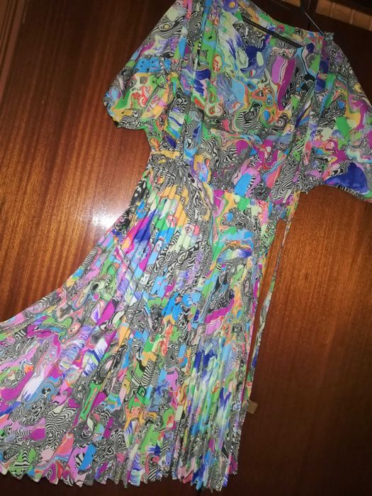 Официална копринена рокля, солей