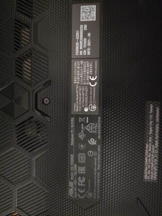 Laptop Asus A15, RTX 3070, Ryzen 7 5800H