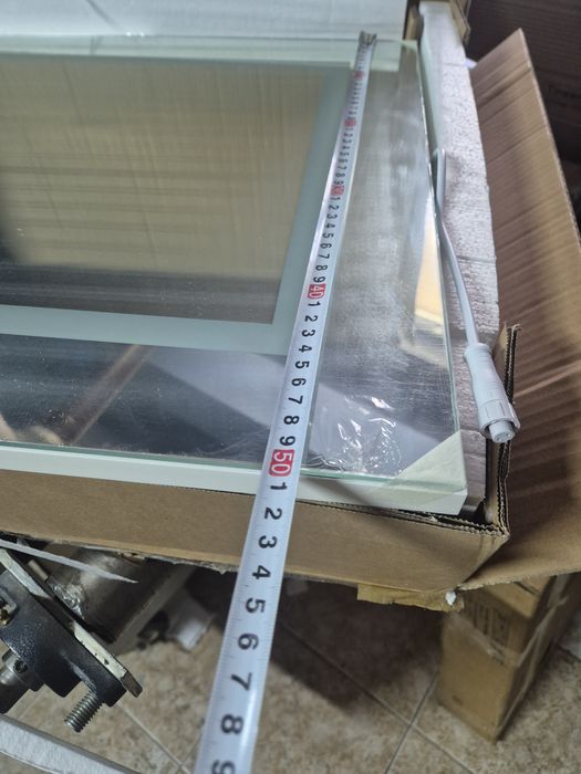 Голям Размер Огледало с интелигентно LED осветление и шкаф с 2рафта