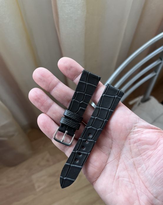 Curea pentru ceas din piele naturala unica lucrata manual