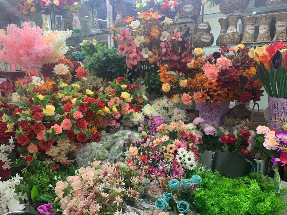Декоративные исскуственные цветы в широком ассортименте!