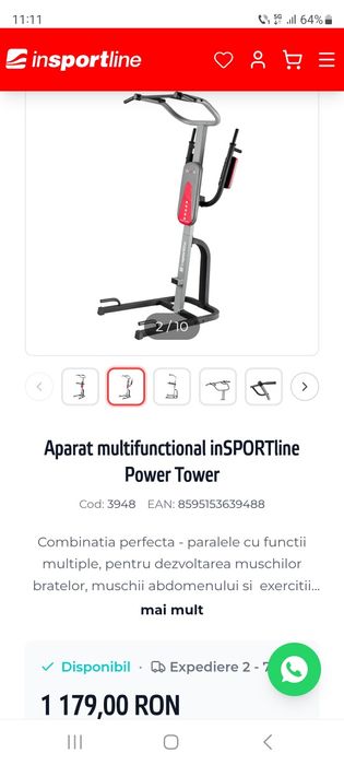 Aparat multifuncțional - Power Tower Insportline