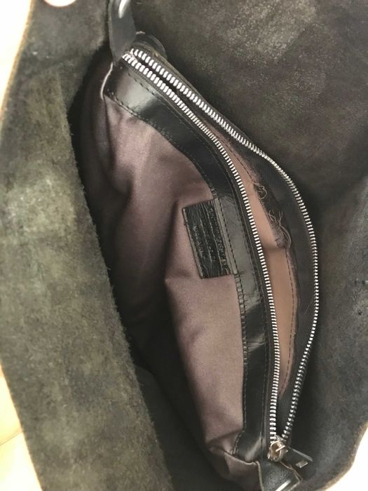 Дамска чанта, естествена кожа - черна