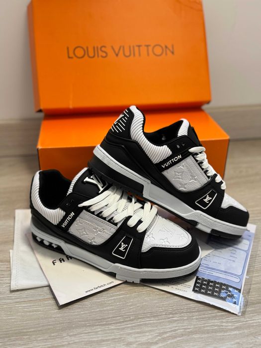 Adidasi Louis Vuitton Trainer Sneaker Black-White Produs Nou-Full Box