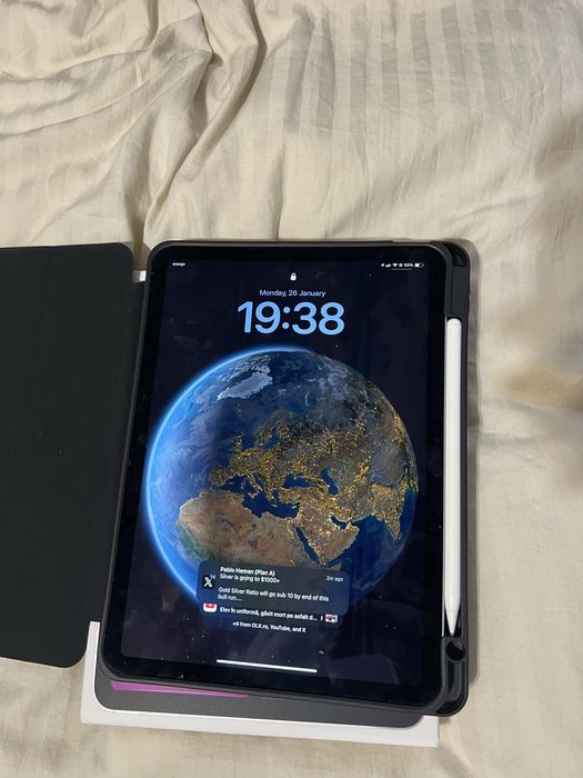 iPad Air 11 M2  256 GB  Wifi+celullar 100% baterie in garantie + pen