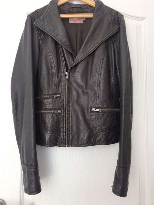 Оригинално кожено яке от естествена агнешка кожа Saint Tropez XS /34