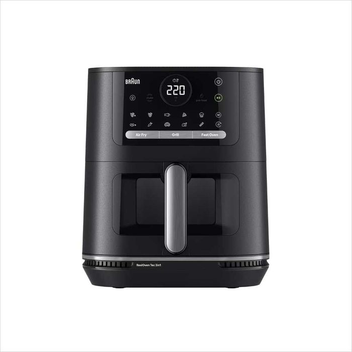 Braun MultiFry 5 HF5073IBK, Фритюрник с горещ въздух 3в1, 6л 80-220° 20 програми, Сензорно управление, Технология RealOven, 2000W лек ДЕФЕКТ