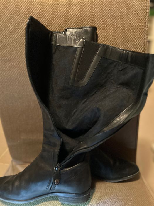 Vand cizme dama piele naturala culare negru/maro
