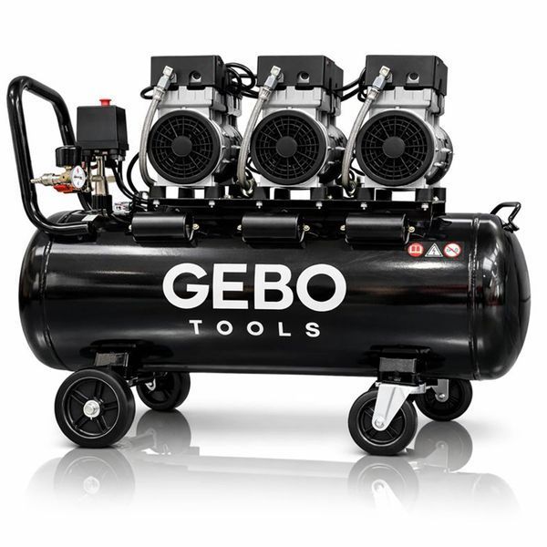 Безшумен компресор 70 л м2 gebo tools