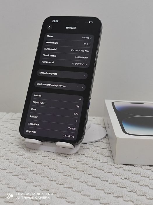 iPhone 14 Pro Max, 256GB Space Black Neverlock 9.8/10