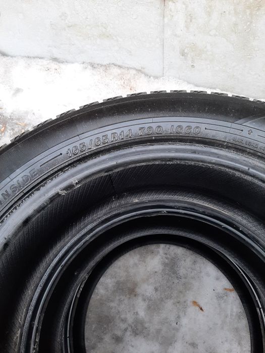 165/65/14 :3 шт.Зима  14 липучка