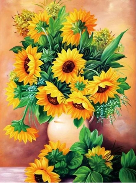 Слънчогледи(диамантен гоблен)