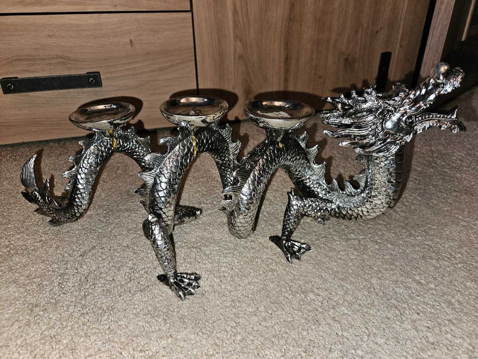Сувенир свещник китайски дракон