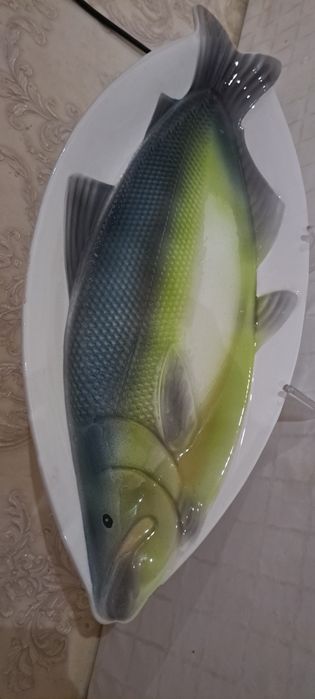 Фарфор большая рыбница длина 50см  новый