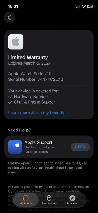 Apple watch series 11 GPS 42mm