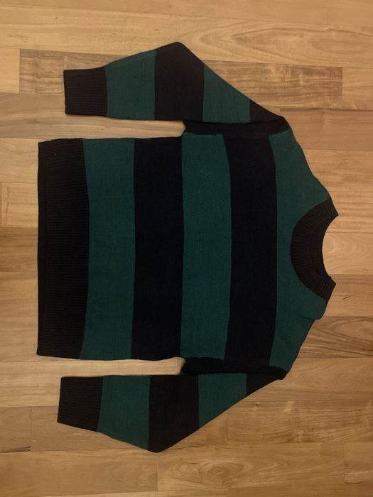 Тъмно зелен и черен пуловер от H&M